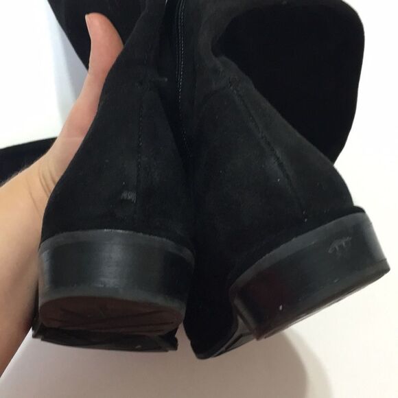 Black Knee High Suede Boots Size 6 - Picture 5 of 9